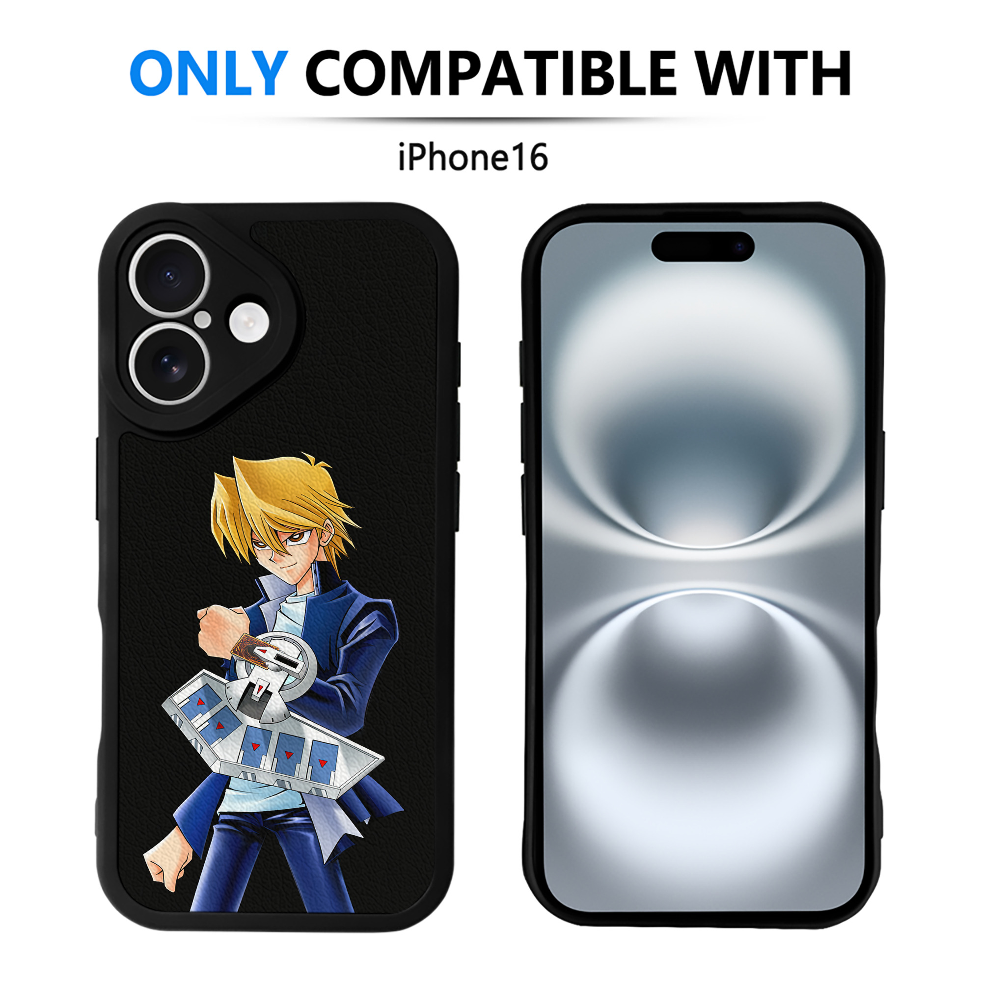 遊☆戯☆王 Yu-Gi-Oh! 【iPhone 16シリーズ対応】シリコンスマホケース（レザー調） 材質：シリコン